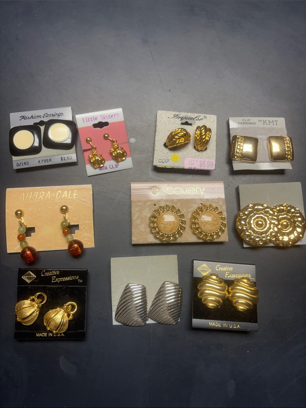 Earring Lot Clip On 10 Pairs new